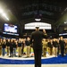 Indiana National Guardsmen support the Oath of Enlistment of future U.S. troops at Lucas Oil Stadium