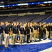 Indiana National Guardsmen support the Oath of Enlistment of future U.S. troops at Lucas Oil Stadium