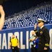 Indiana National Guardsmen support the Oath of Enlistment of future U.S. troops at Lucas Oil Stadium