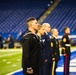 Indiana National Guardsmen support the Oath of Enlistment of future U.S. troops at Lucas Oil Stadium