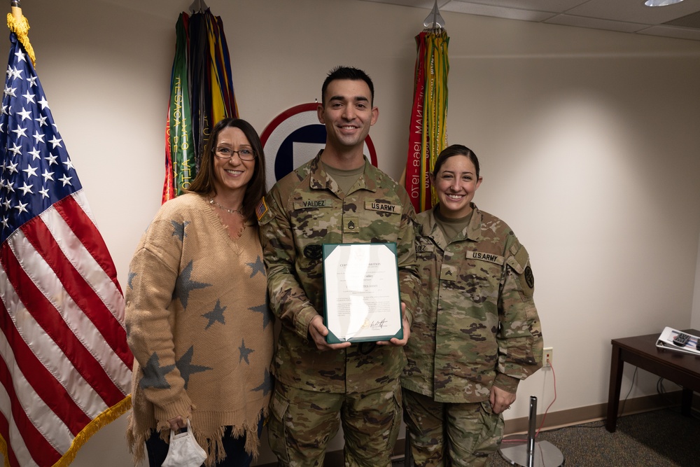 1st TSC Promotion Ceremony SSG Valdez