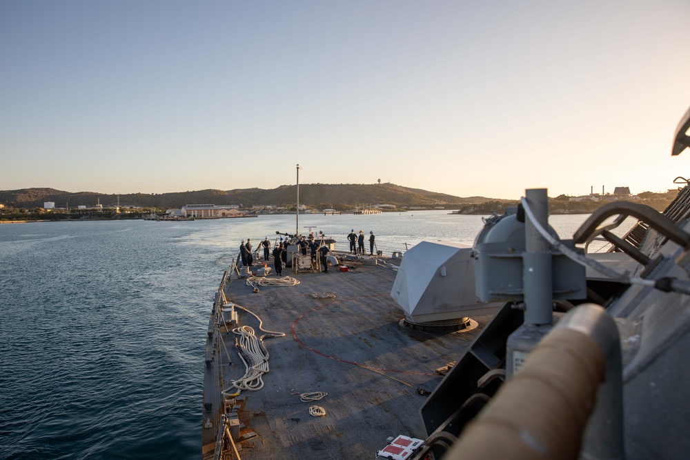 USS Milwaukee Departs Naval Station Guantanamo Bay