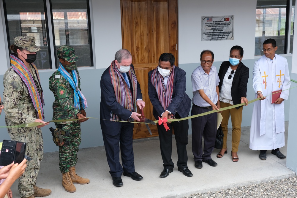 US Navy Seabees in Timor-Leste hold multinational ribbon-cutting ceremony