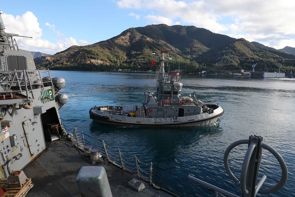 Gravely is deployed with the Harry S. Truman Carrier Strike Group on a scheduled deployment in the U.S. Sixth Fleet area of operations in support of naval operations to maintain maritime stability and security.