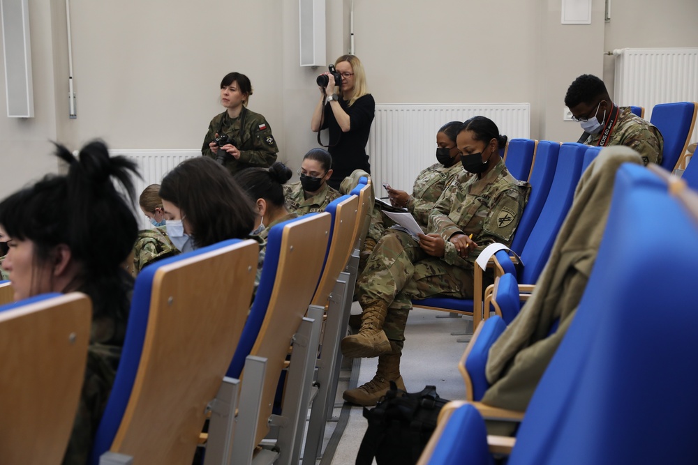 Women of the U.S. and Polish Armed Forces come together for a Women's Cultural Exchange