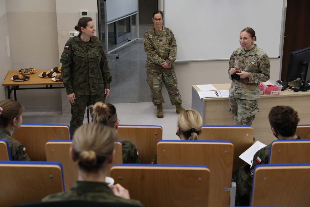 Women of the U.S. and Polish Armed Forces come together for a Women's Cultural Exchange
