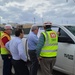 Michael McAndrew visits Joint Base San Antonio construction sites