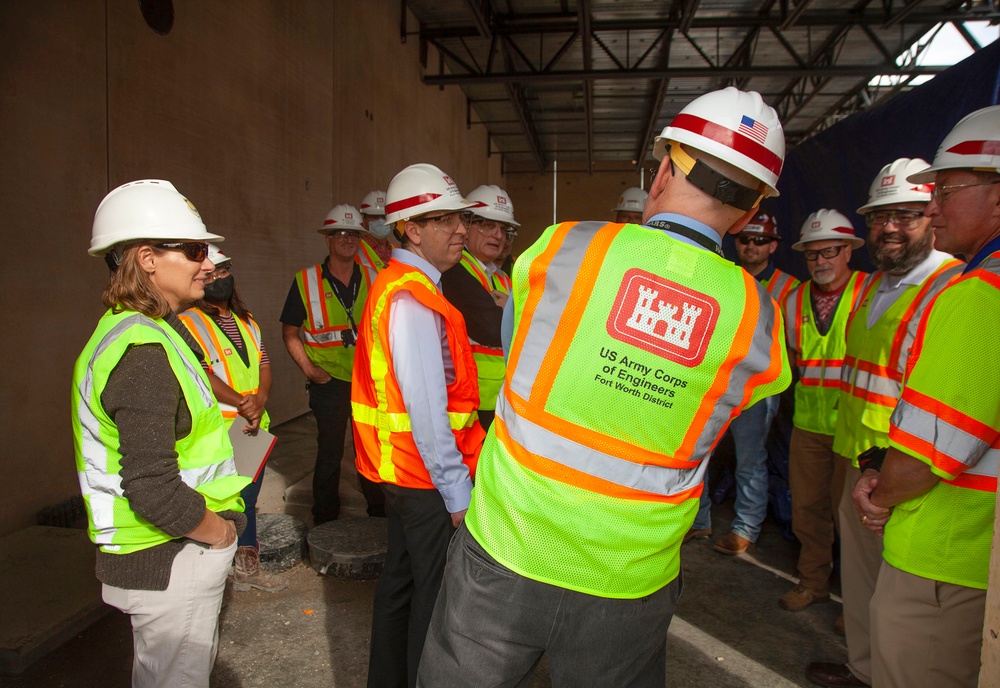 Michael McAndrew visits Joint Base San Antonio construction sites