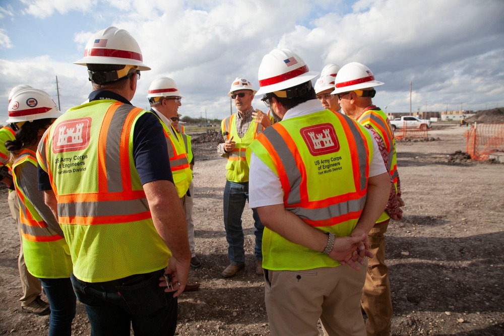 Michael McAndrew visits Joint Base San Antonio construction sites