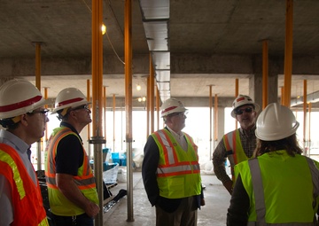 Michael McAndrew visits Joint Base San Antonio construction sites
