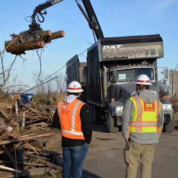Debris removal operations progress in Mayfield