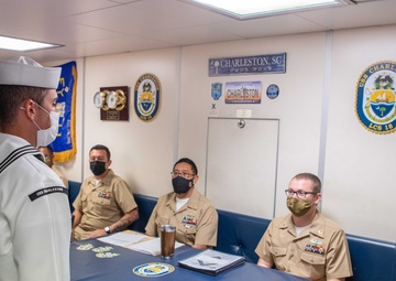 USS Charleston Sailors Participate in JSOQ, SOQ, SSOQ Boards
