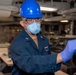 USS Ronald Reagan (CVN 76) Sailors Take BinaxNOW COVID Tests