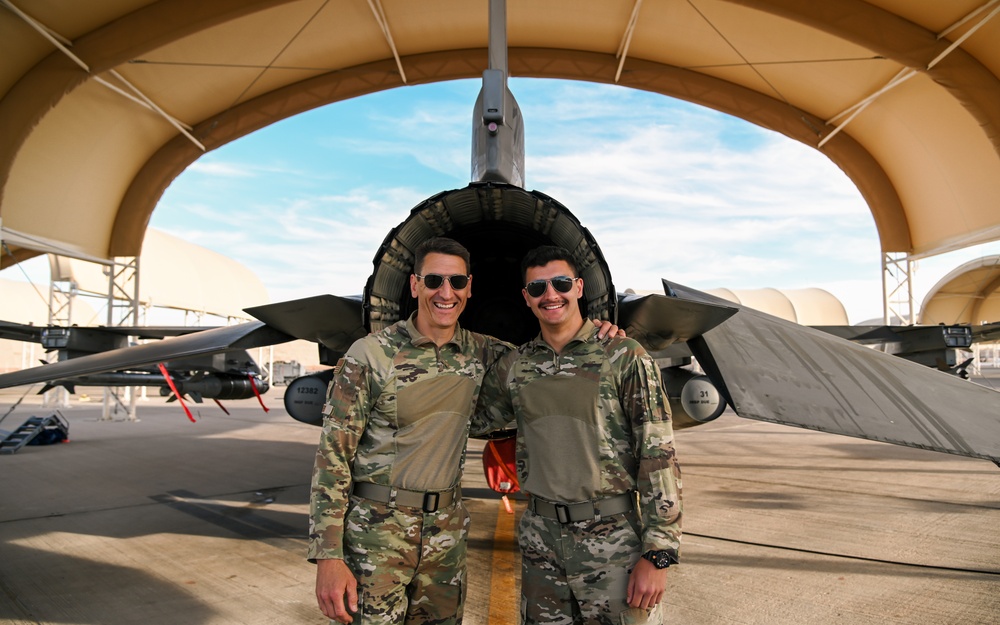 Passing the Torch: Father and Son deploy to Prince Sultan Air Base