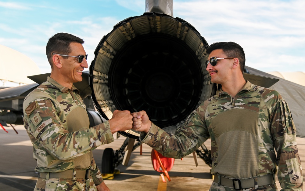 Passing the Torch: Father and Son deploy to Prince Sultan Air Base