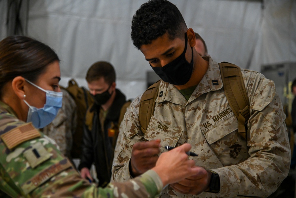Marines from VMFA115 Arrive at PSAB