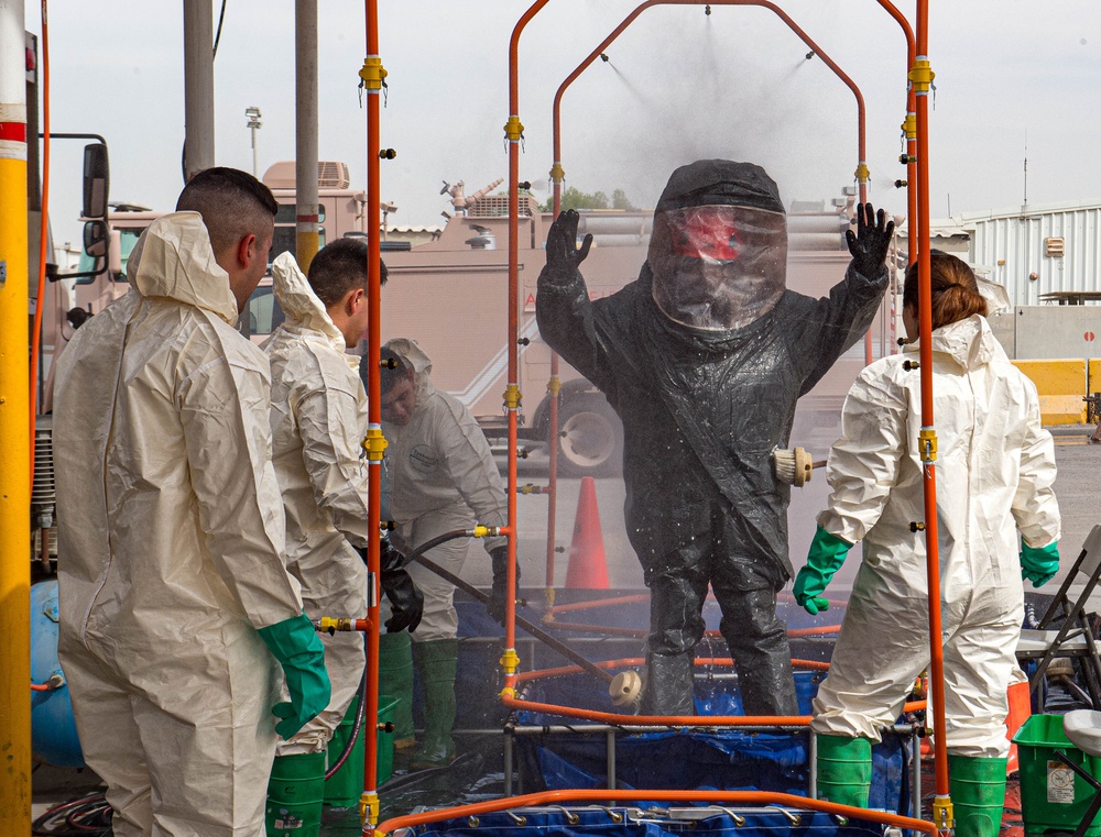 380th ECES practice hazmat response