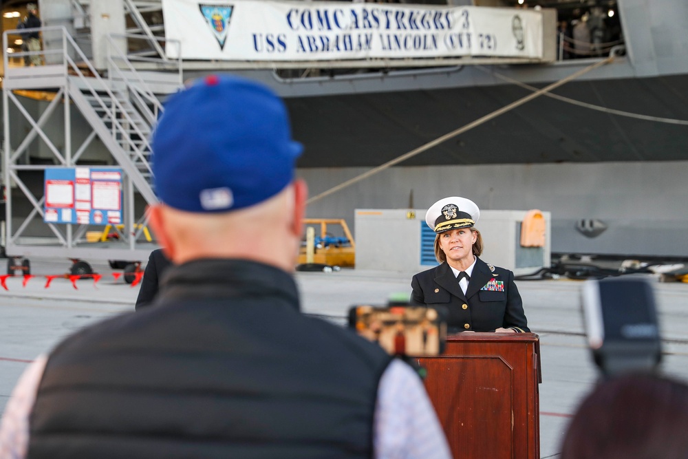 Abraham Lincoln Strike Group departs on scheduled deployment