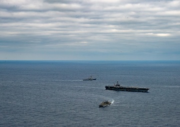 The Harry S. Truman Carrier Strike Group is on a scheduled deployment in the U.S. Sixth Fleet area of operations in support of naval operations to maintain maritime stability and security.