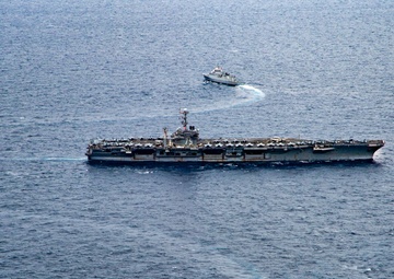 The Harry S. Truman Carrier Strike Group is on a scheduled deployment in the U.S. Sixth Fleet area of operations in support of naval operations to maintain maritime stability and security.