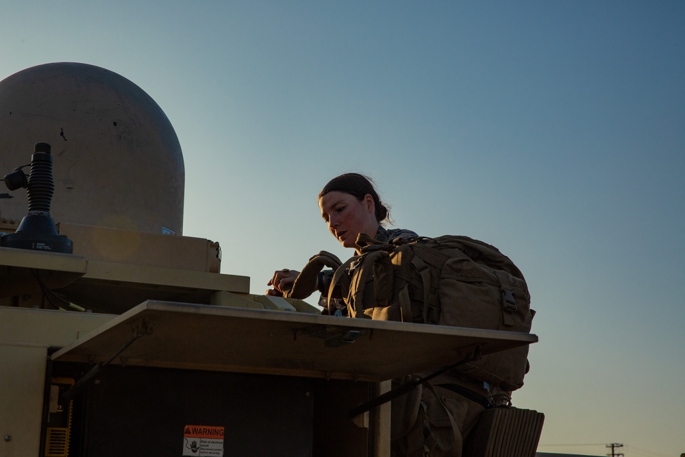 U.S. Marines and Sailors with 1st Marine Division conduct Combat Operations Center operations during Steel Knight 22