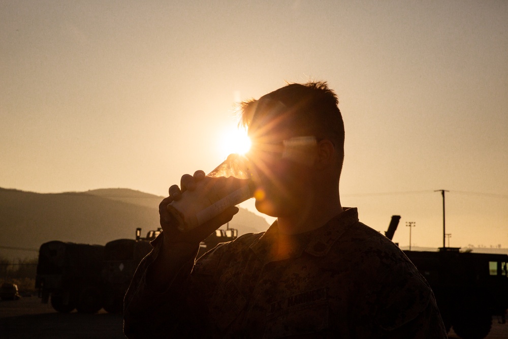 U.S. Marines and Sailors with 1st Marine Division conduct Combat Operations Center operations during Steel Knight 22