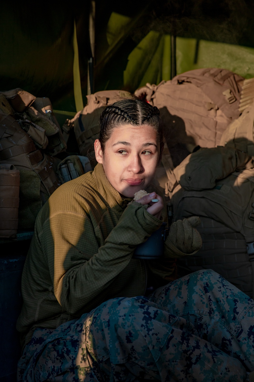 U.S. Marines and Sailors with Combat Logistics Battalion 5 conduct Mobile Combat Operations Center operations during Steel Knight 22