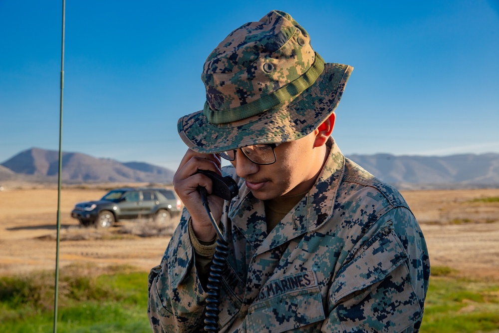 U.S. Marines and Sailors with Combat Logistics Battalion 5 conduct Mobile Combat Operations Center operations during Steel Knight 22