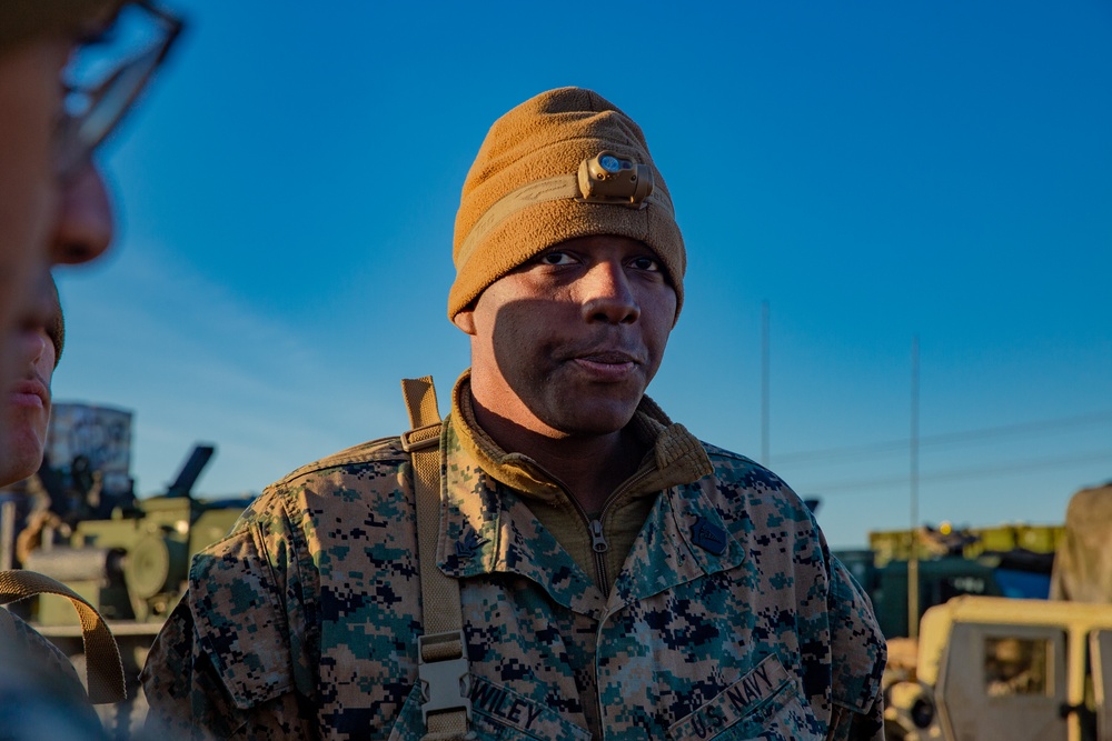 U.S. Marines and Sailors with Combat Logistics Battalion 5 conduct Mobile Combat Operations Center operations during Steel Knight 22