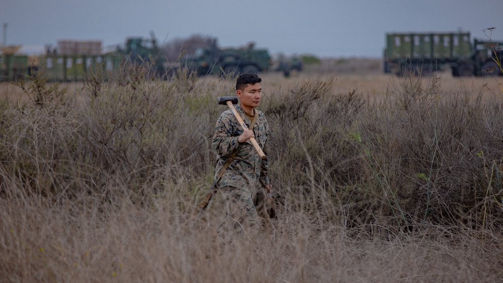 U.S. Marines and Sailors with Combat Logistics Battalion 5 conduct Mobile Combat Operations Center operations during Steel Knight 22