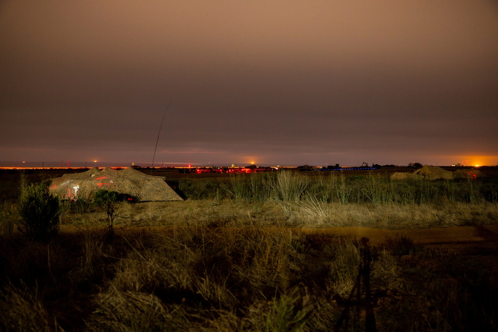 U.S. Marines and Sailors with Combat Logistics Battalion 5 conduct Mobile Combat Operations Center operations during Steel Knight 22