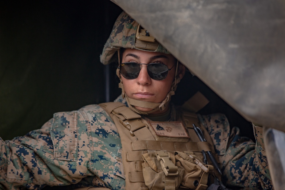 U.S. Marines and Sailors with Combat Logistics Battalion 5 conduct Mobile Combat Operations Center operations during Steel Knight 22