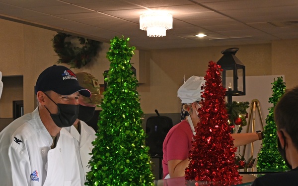 15th Wing Leadership serves Christmas eve lunch