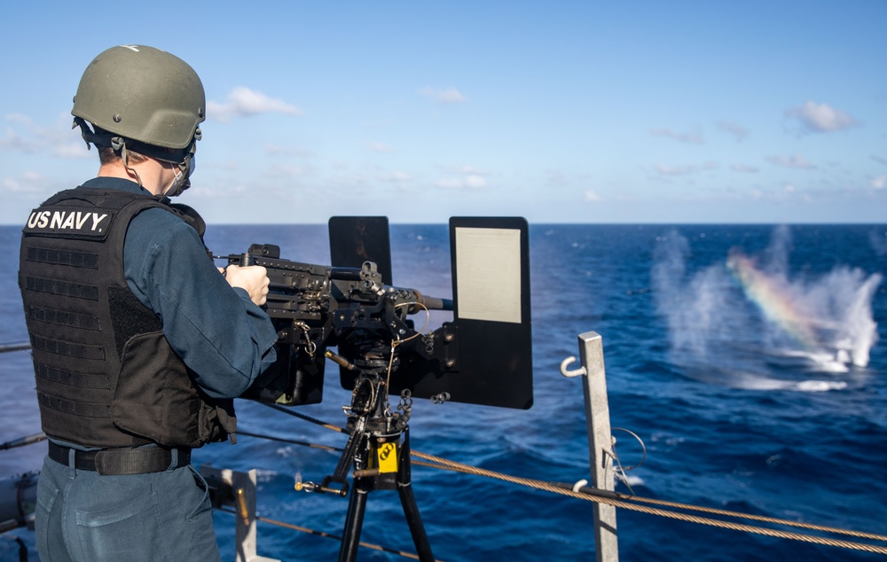 USS Milwaukee and HSC 22 Sailors Participate in Gun Shoot and Flight Operations