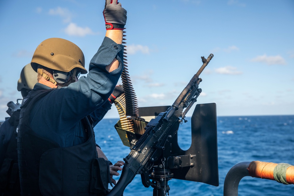 USS Milwaukee and HSC 22 Sailors Participate in Gun Shoot and Flight Operations