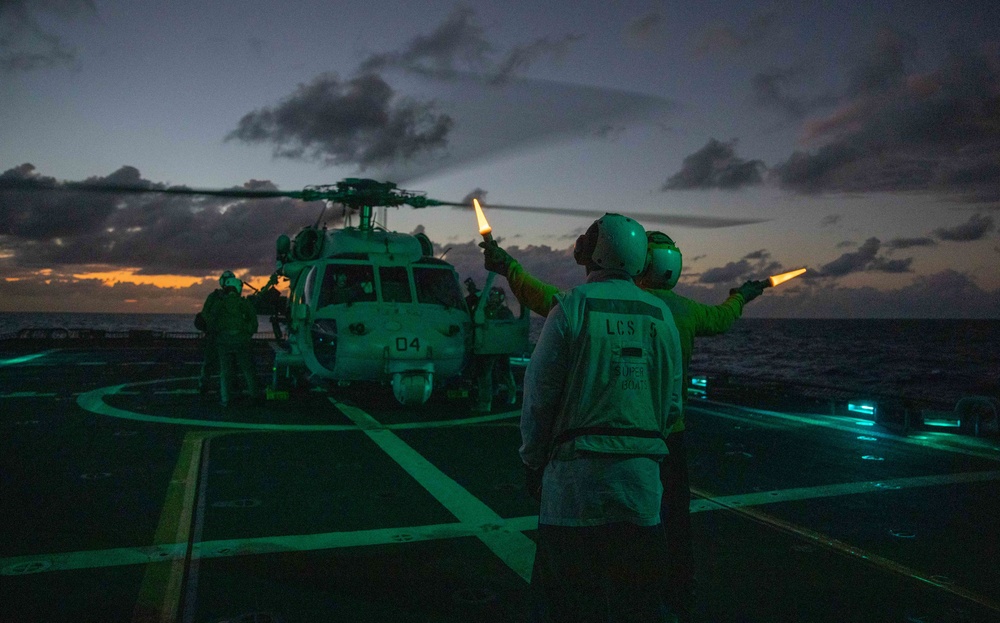 USS Milwaukee and HSC 22 Sailors Participate in Gun Shoot and Flight Operations