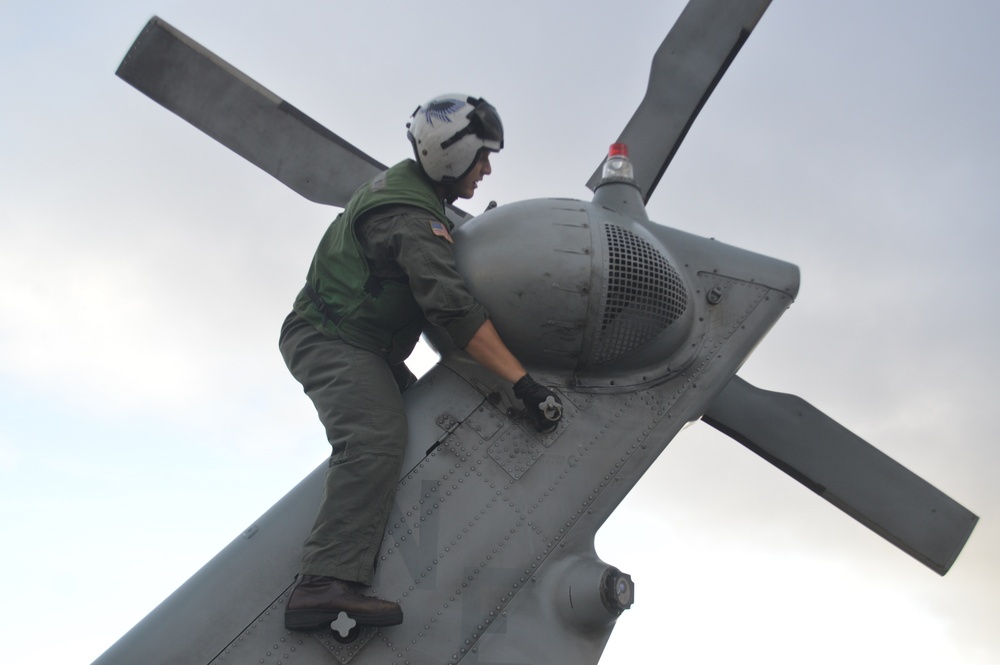 Helicopter Maritime Strike Squadron (HSM) 78 Prepares for Flight Operations in the Philippine Sea