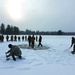 Cold-Weather Operations Course class 22-02 students learn about Arctic tent on snowy training day