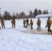 Cold-Weather Operations Course class 22-02 students learn about Arctic tent on snowy training day