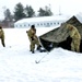 Cold-Weather Operations Course class 22-02 students learn about Arctic tent on snowy training day