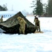 Cold-Weather Operations Course class 22-02 students learn about Arctic tent on snowy training day