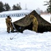 Cold-Weather Operations Course class 22-02 students learn about Arctic tent on snowy training day