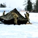 Cold-Weather Operations Course class 22-02 students learn about Arctic tent on snowy training day