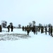 Cold-Weather Operations Course class 22-02 students learn about Arctic tent on snowy training day