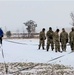 Cold-Weather Operations Course class 22-02 students learn about Arctic tent on snowy training day
