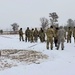 Cold-Weather Operations Course class 22-02 students learn about Arctic tent on snowy training day