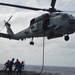 Helicopter Maritime Squadron (HSM) 78 conducts in-flight refueling drills in Philippine Sea