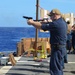 Sailors aboard USS Lake Champlain undergo small arms qualifications