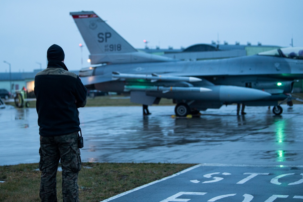 U.S. F-16s strengthen Air Policing mission with long-planned Poland deployment