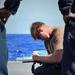 Sailors aboard USS Lake Champlain undergo small arms qualifications